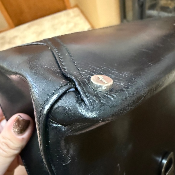 EUC Salvatore Feragamo Black Leather Tote w\COA - Picture 4 of 16